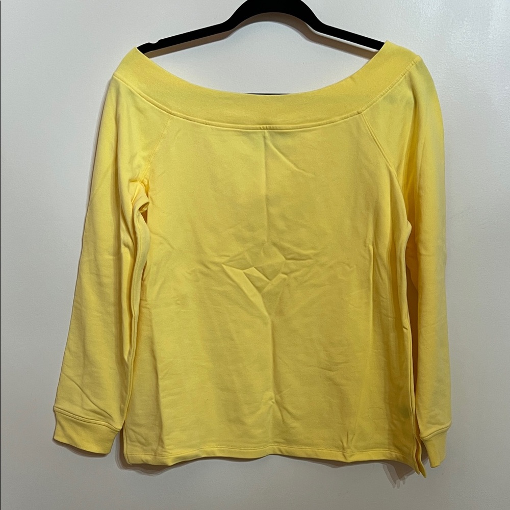 Boston Proper Yellow Off-Shoulder Blouse. NWOT. Size S - Picture 4 of 7